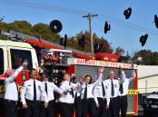 The Margaret River Volunteer Fire & Rescue crew were in high spirits before the parade began. 