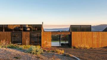 The view is as stunning as the home design in this property in Cygnet in Tasmania. Pic: Supplied 