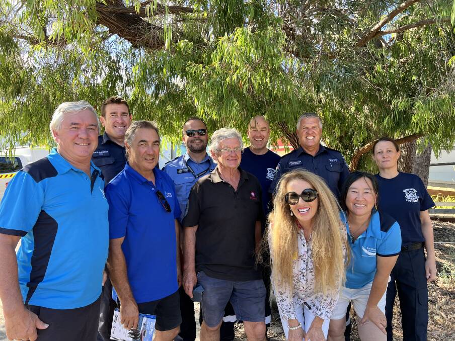 Volunteers from the Dunsborough Progress Association with volunteer fireworks crew and Dianne Laurance (front), who sponsors the annual fireworks display for the Dunsborough Arts Festival. Picture supplied. 