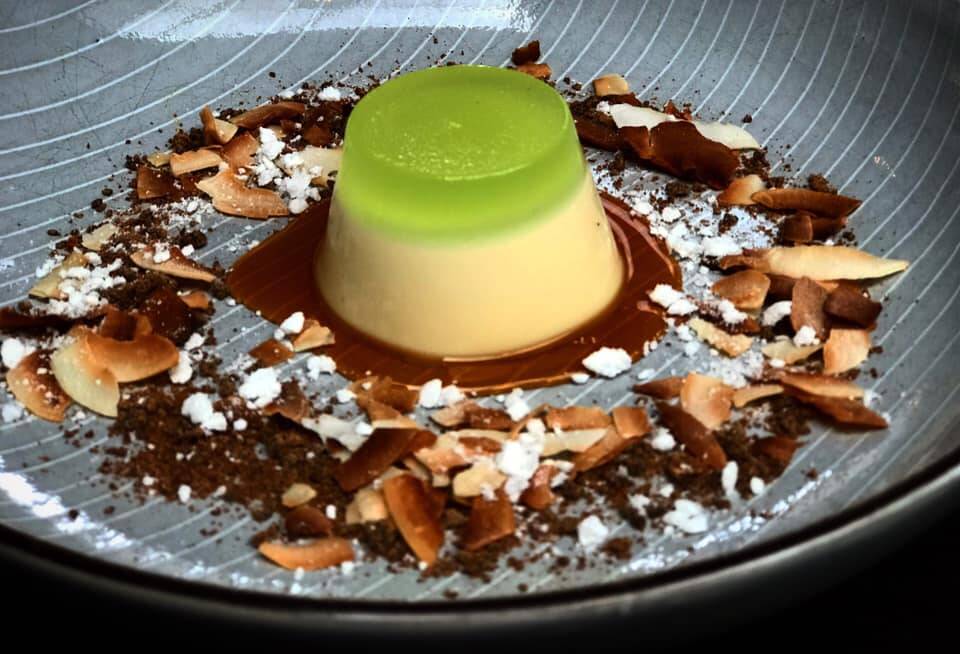 Limetastic: The lime pannacotta with lime jelly, white chocolate and coconut was a hit during the fundraiser. 