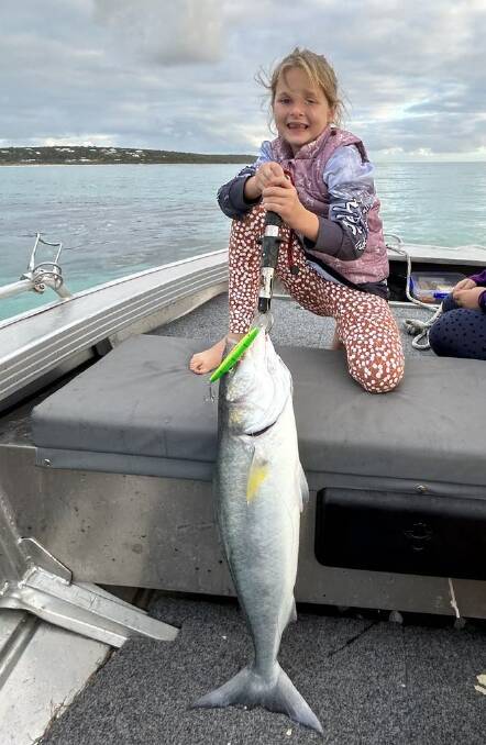 Brooklyn Fee caught a 4.08kg salmon in the Small Fry Female, 2kg line class, breaking WA, National and World records. 