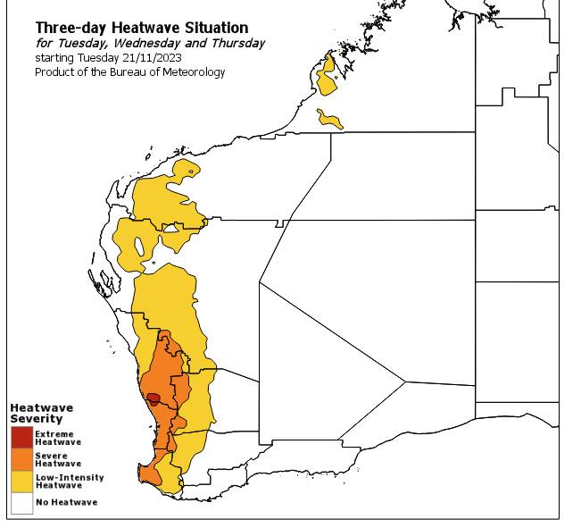Severe heatwave headed for South West WA