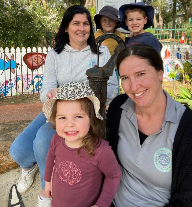 Amber Fairbrass (back left), Coordinator Margaret River Community Centre for Children with educator Jayde West and children Zoe Hadley, Oliver McDonald and Jaxon Williams. Picture: Supplied
