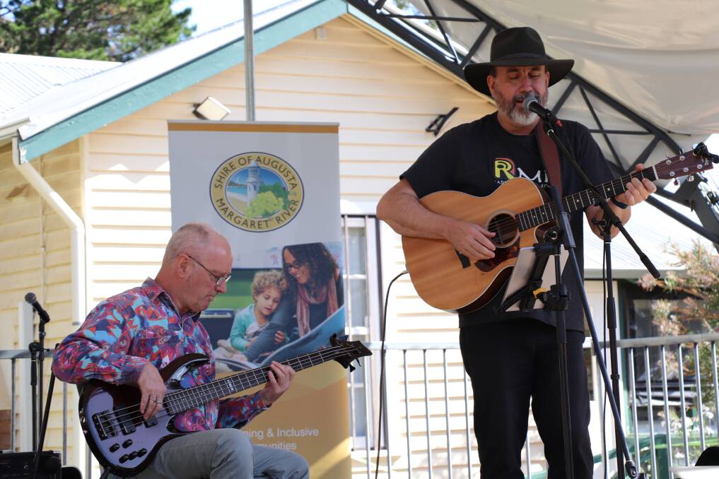 Margaret River's Mike Goodwin (right) with Grant Withers. 